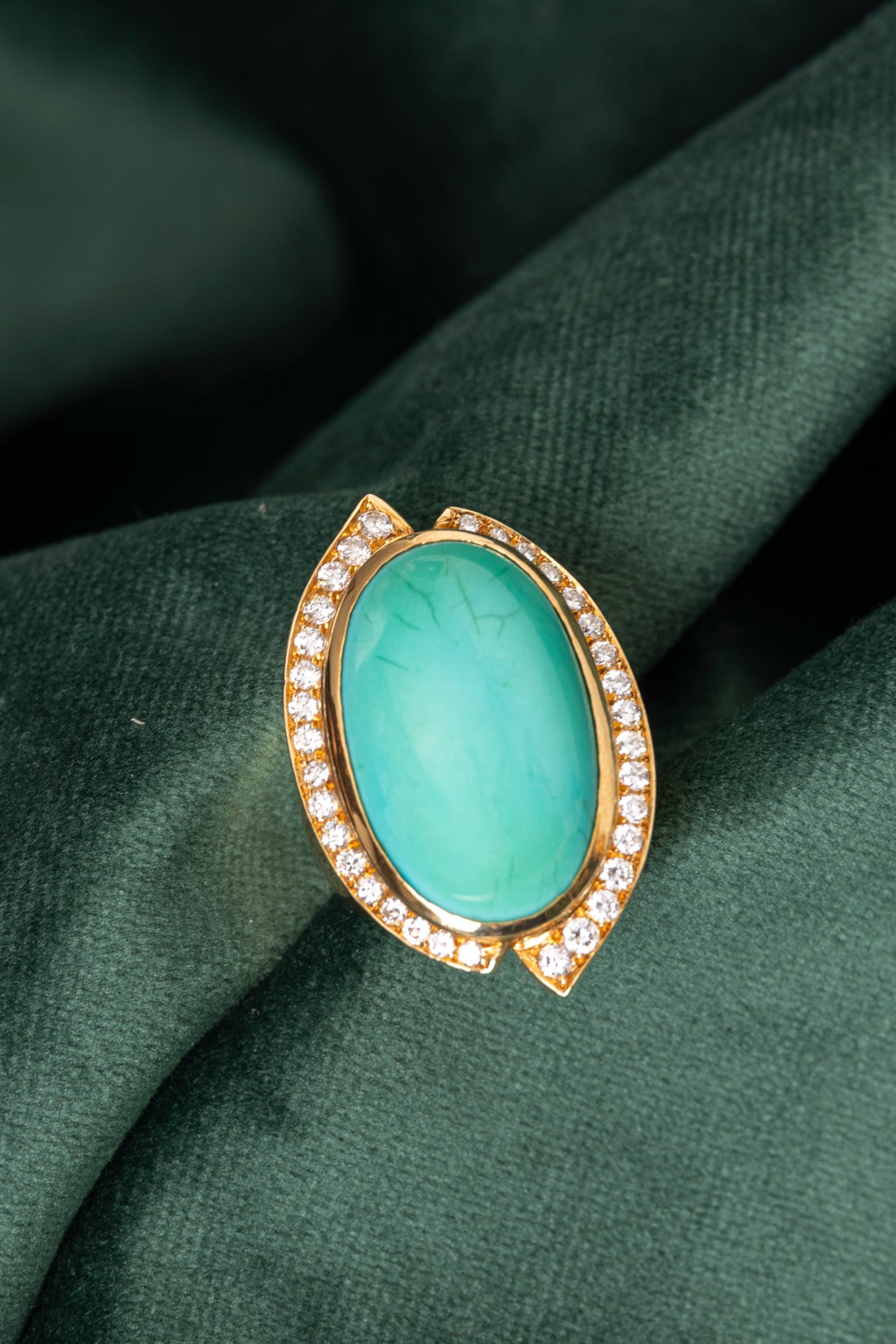 Sortija de Turquesa y Diamantes