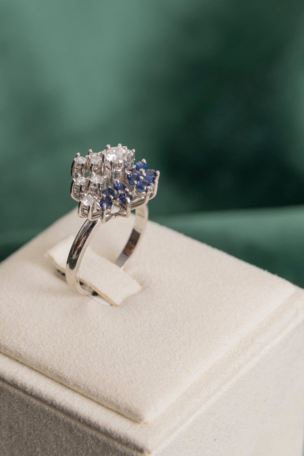 Diamond and Sapphire Bouquet Ring