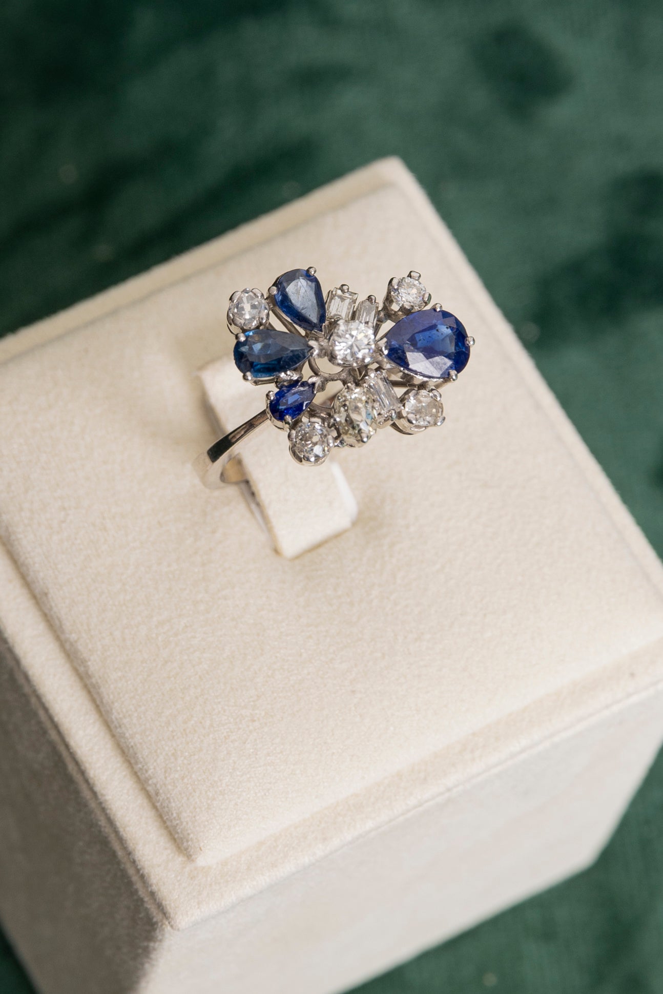Sortija Ramillete de Zafiro y Diamantes