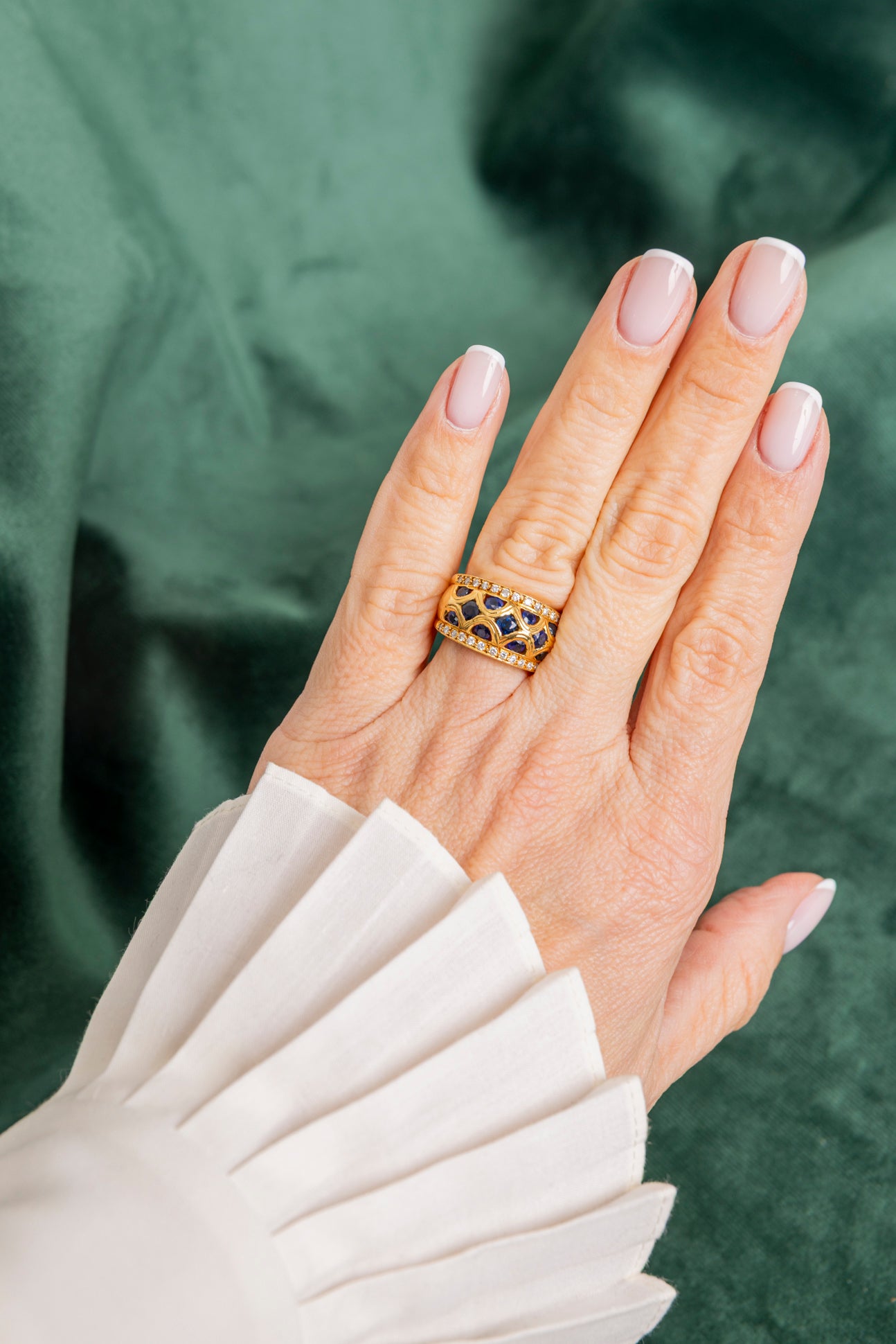 Sortija Vintage de Zafiro y Diamantes