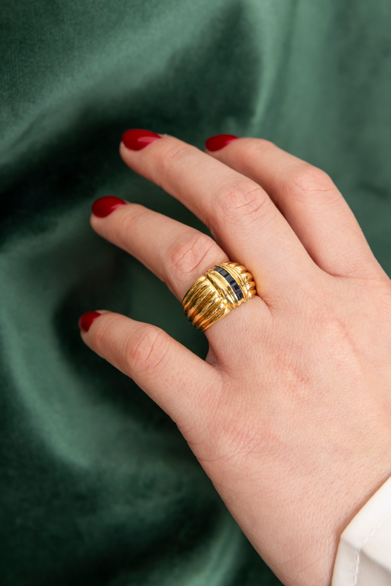 Sortija Vintage Años´80 con Zafiros