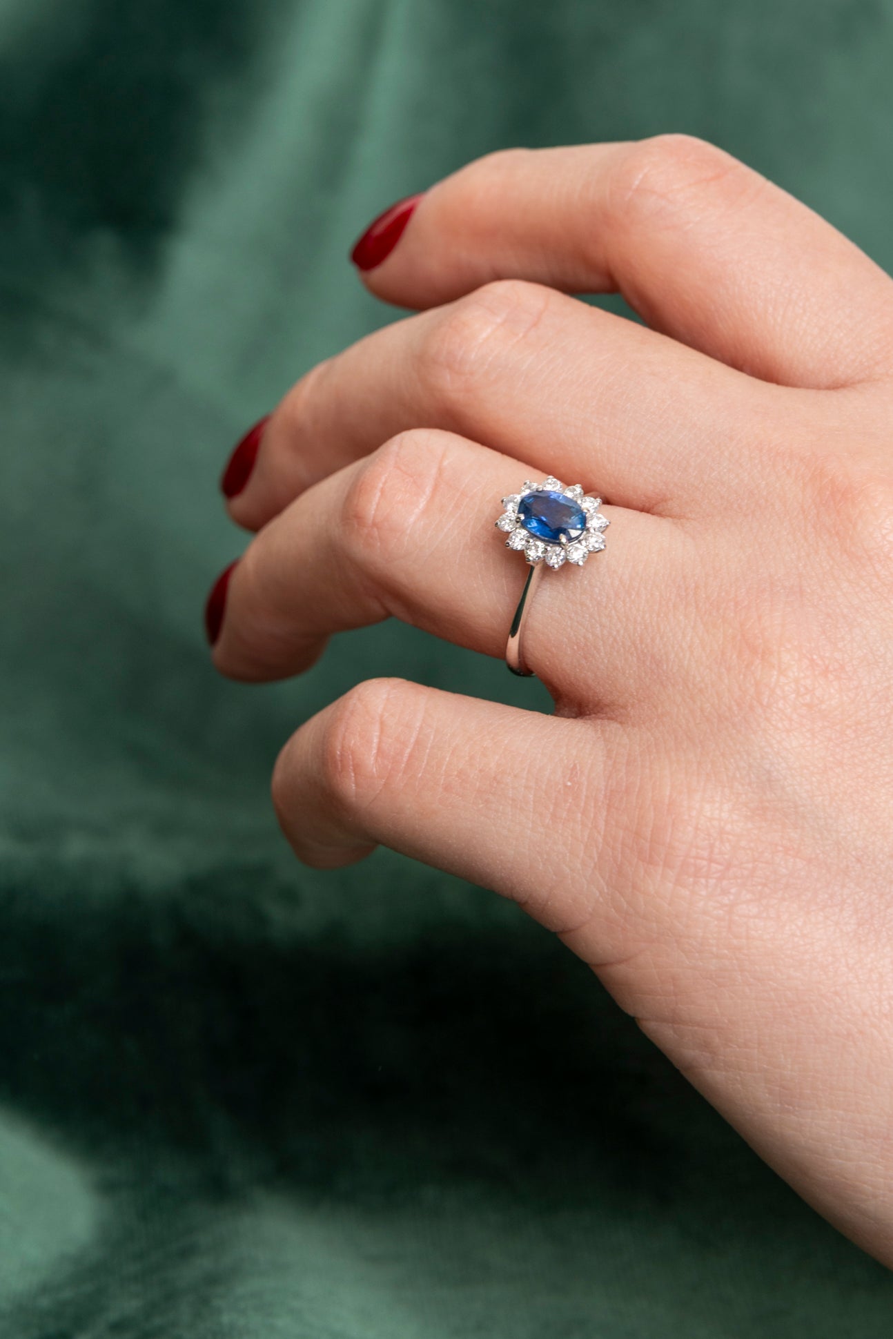 Sapphire and Diamond Rosette