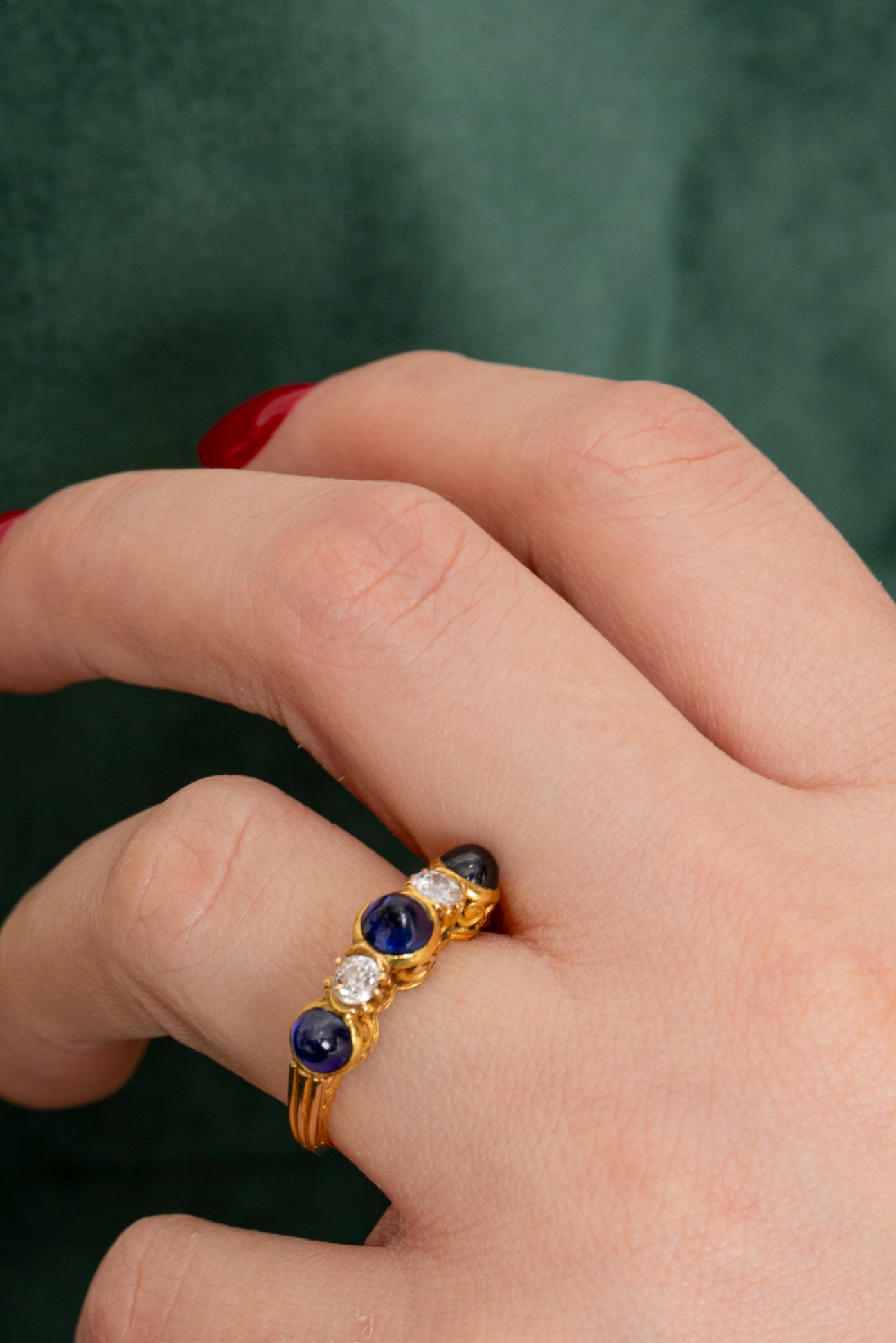 Vintage Sapphire and Diamond Headband