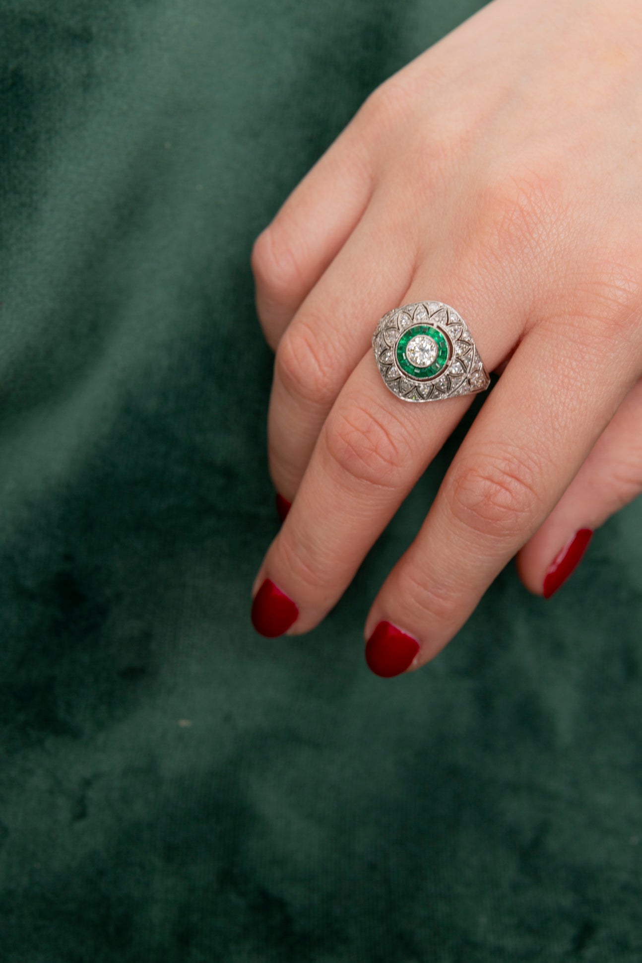 Sortija Art Déco Ojo de Perdiz