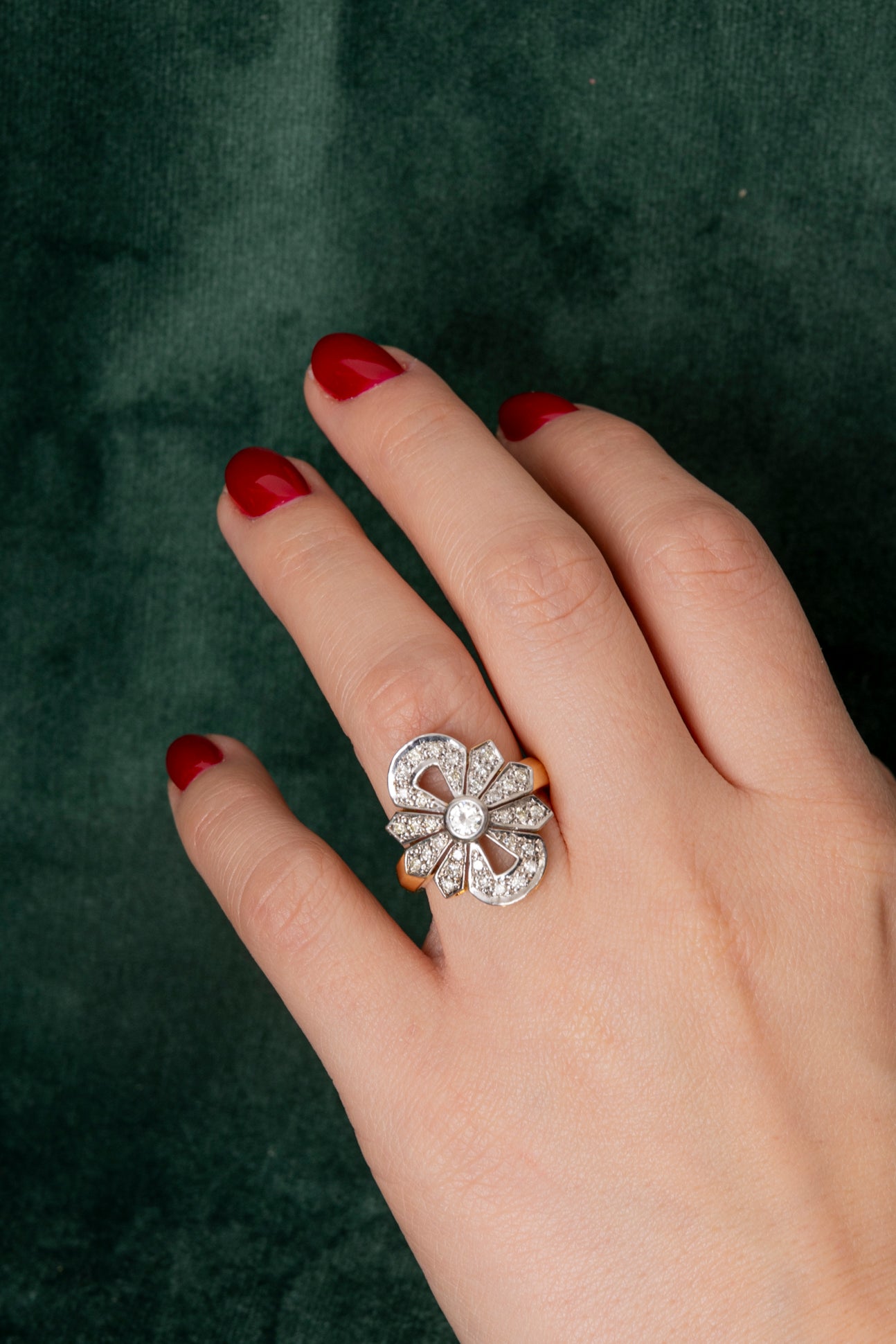 Sortija Vintage Lanzadera de Diamantes