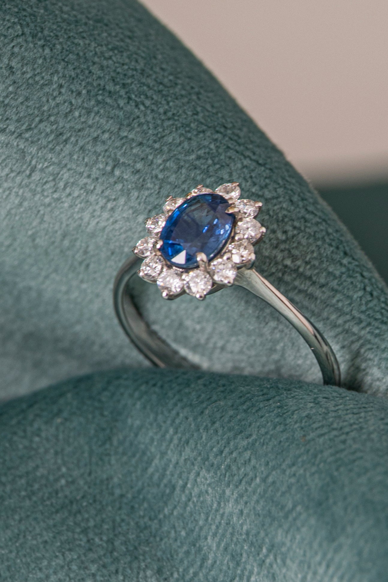 Sapphire and Diamond Rosette