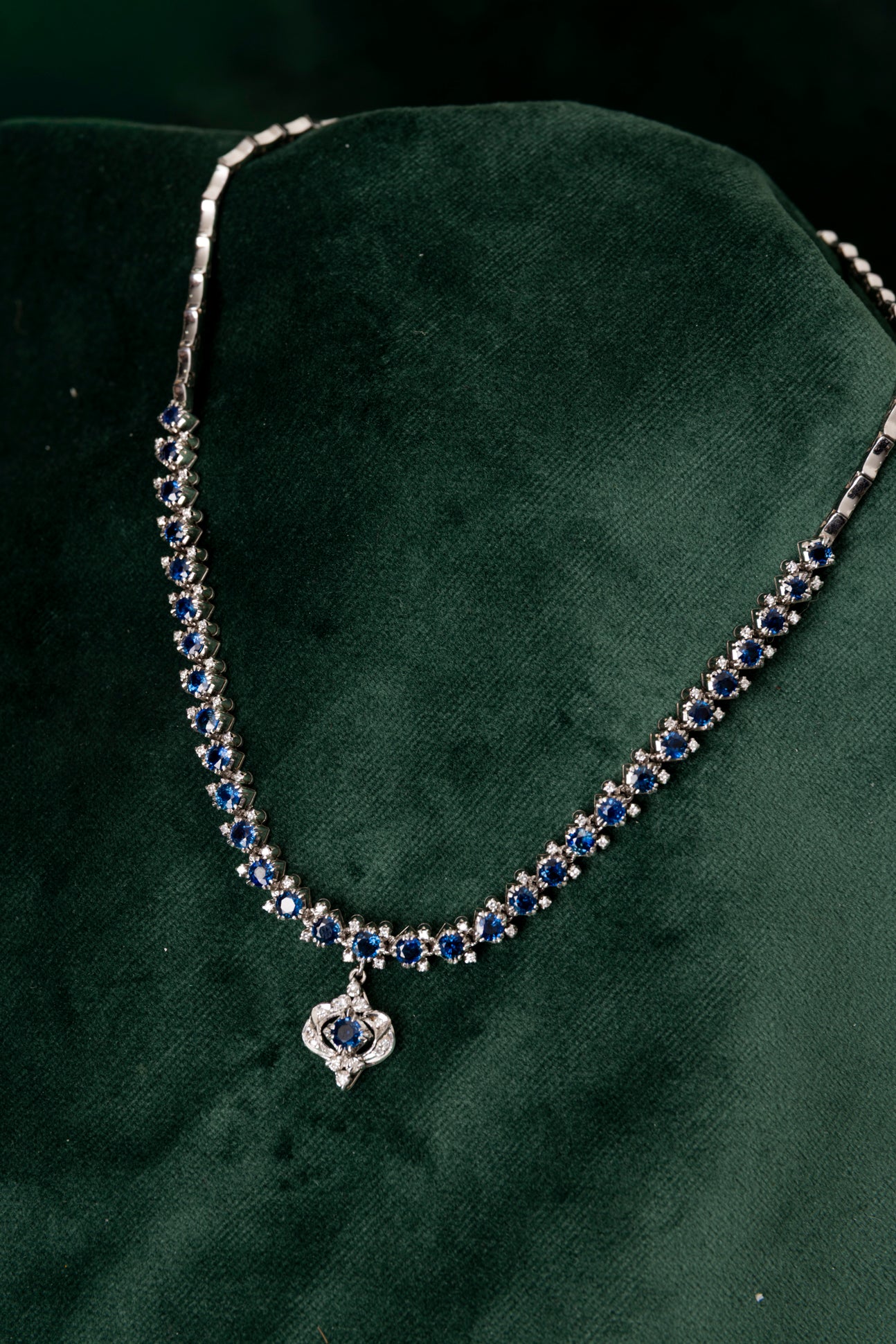 Gargantilla Vintage de Zafiro y Diamantes