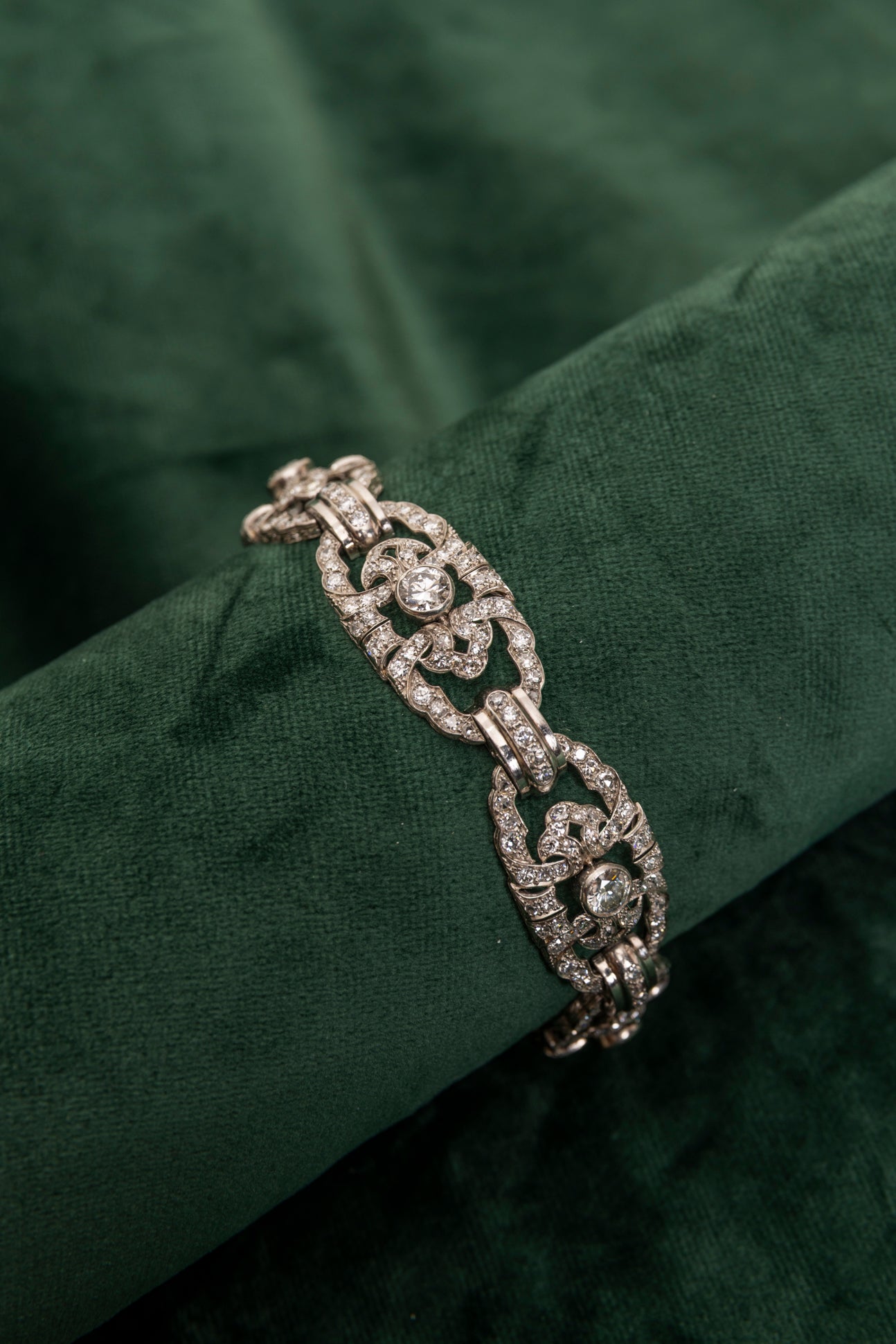 Pulsera Art Déco de Diamantes