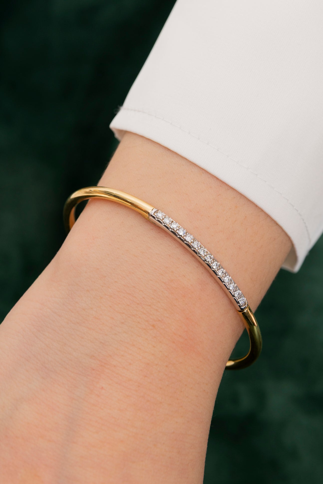 Pulsera Tubular con Diamantes