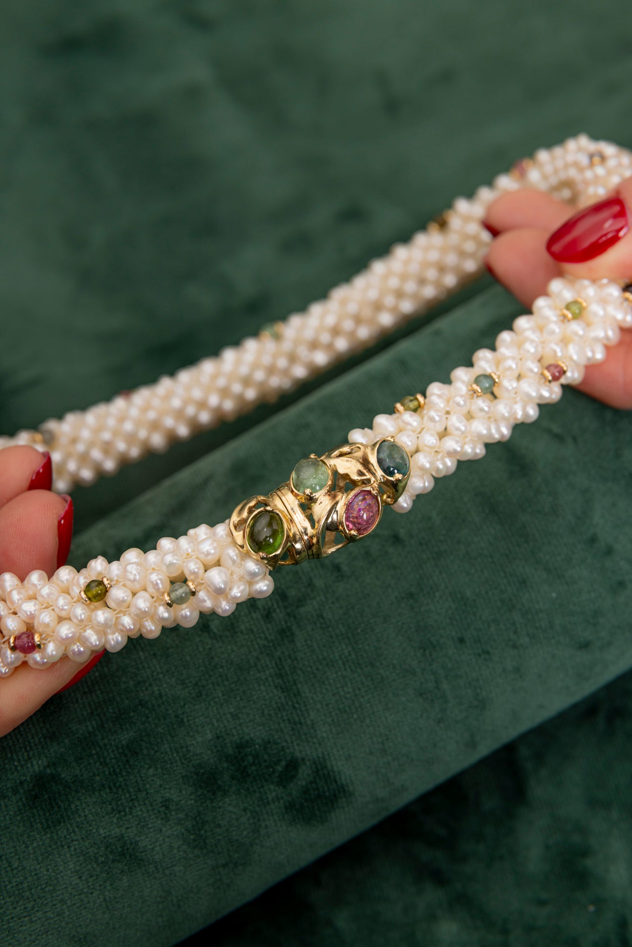 Pearl and Tourmaline Choker