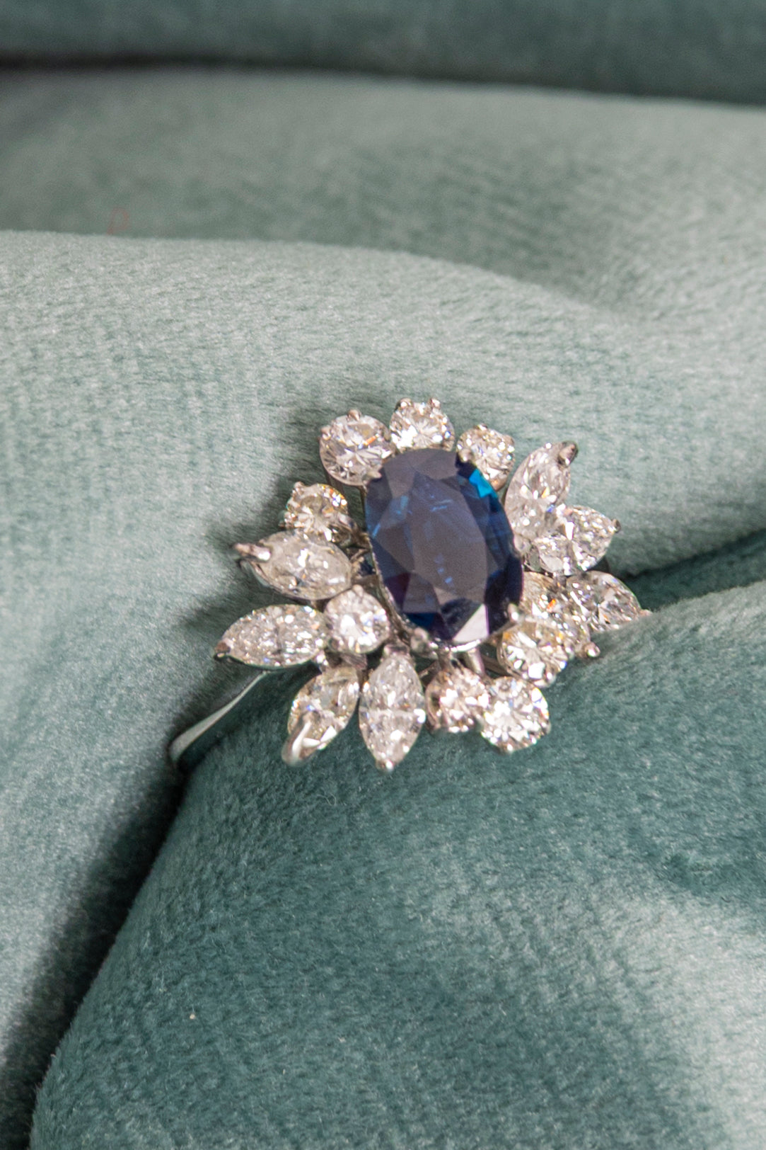 Sortija Ramillete de Zafiro y Diamantes