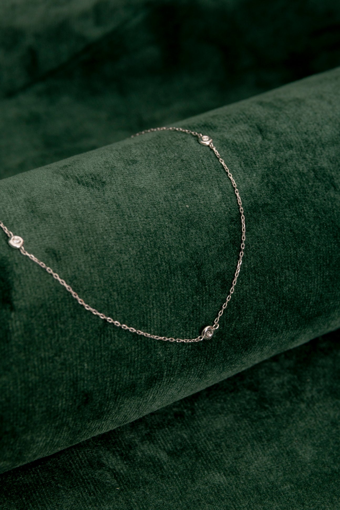 Cadena con Chatones de Diamantes