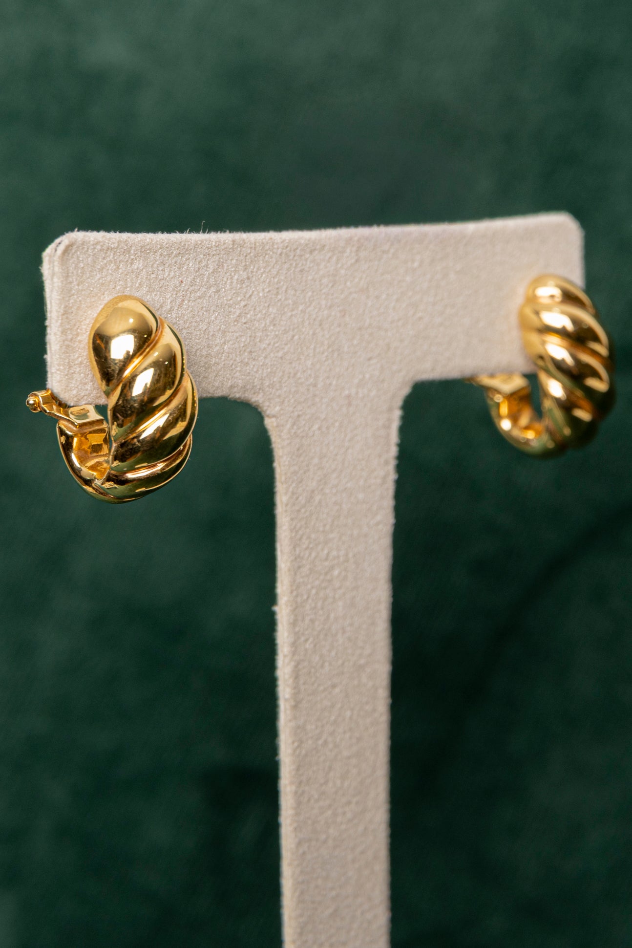 Aros Gallonados de Oro Amarillo 18k