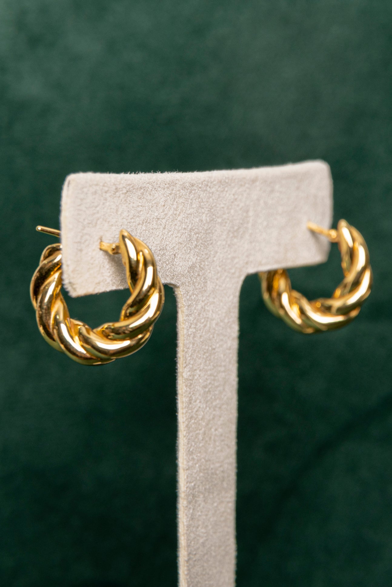 Aros Gallonados de Oro Amarillo 18k