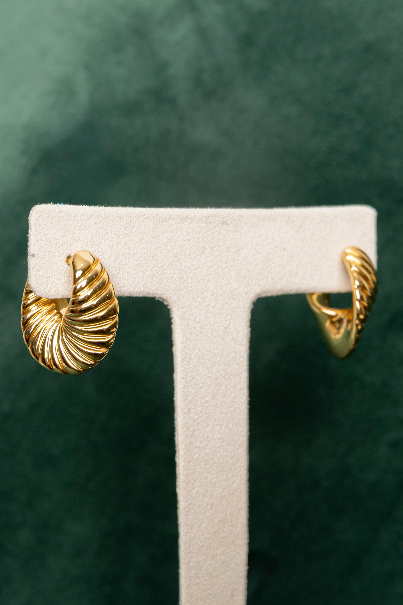 Aros Gallonados de Oro Amarillo 18k