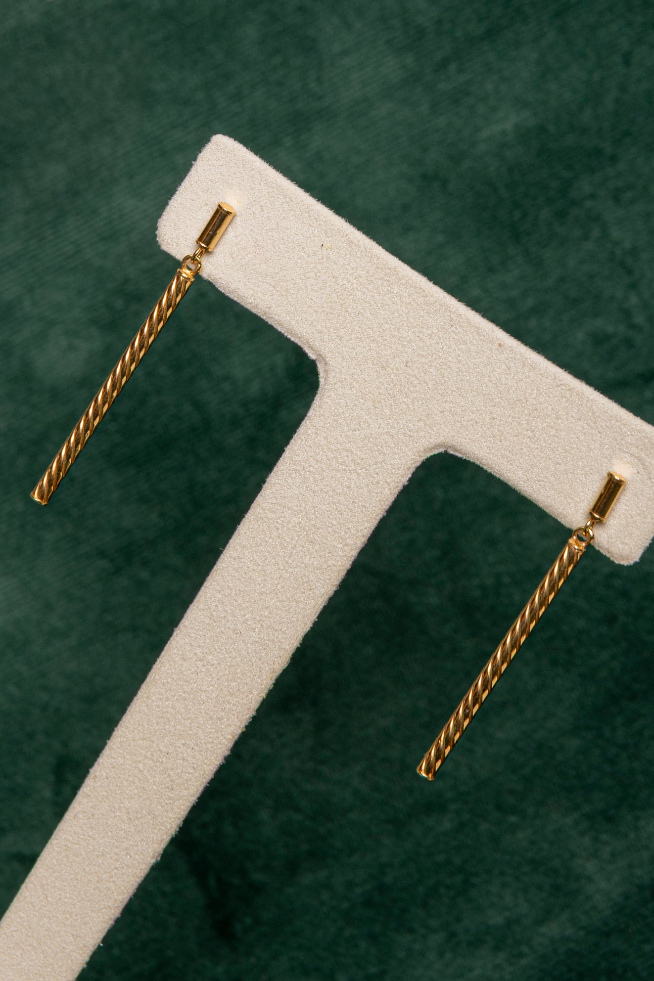 Pendientes largos de Oro Amarillo 18k
