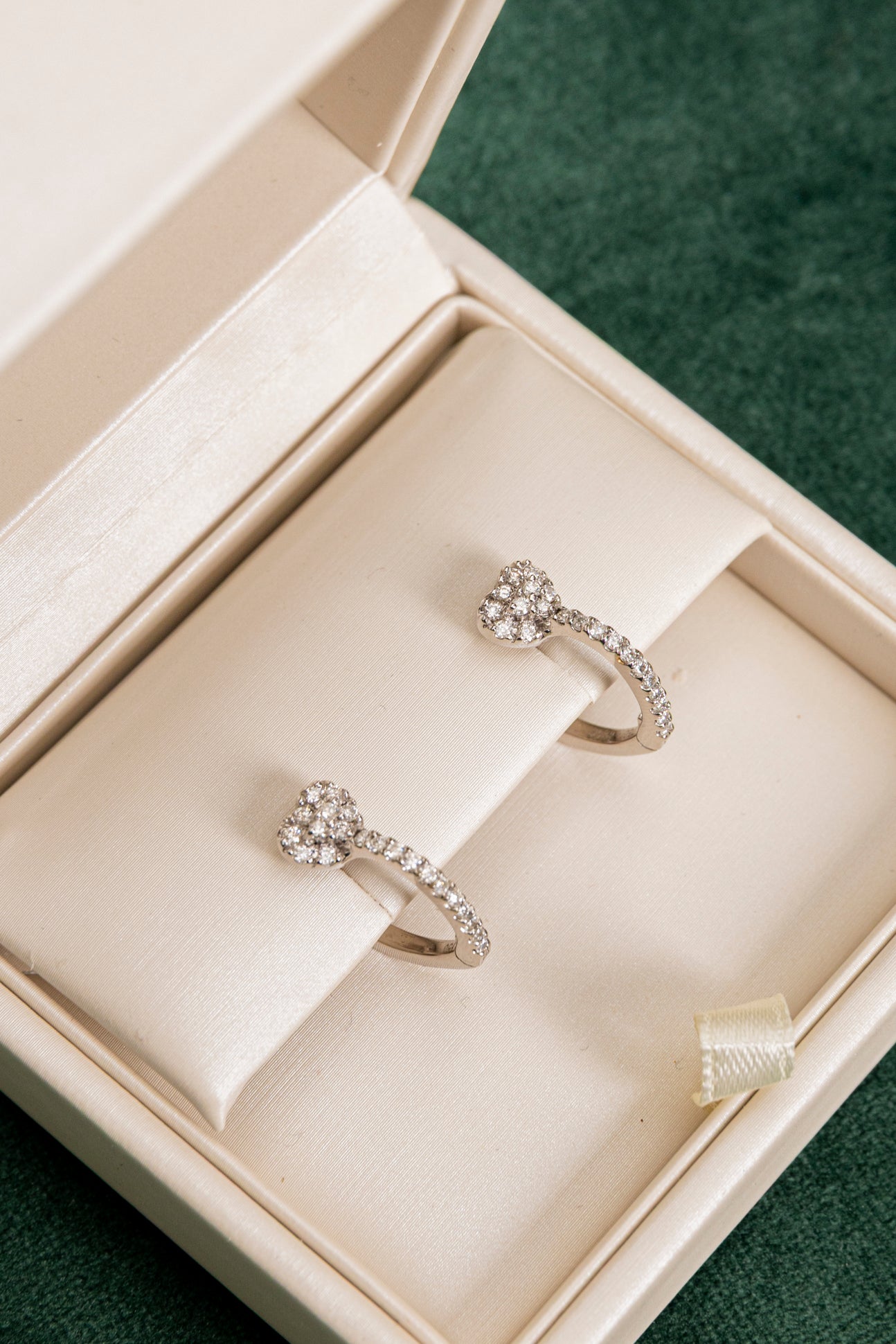 Aros Corazón de Diamantes