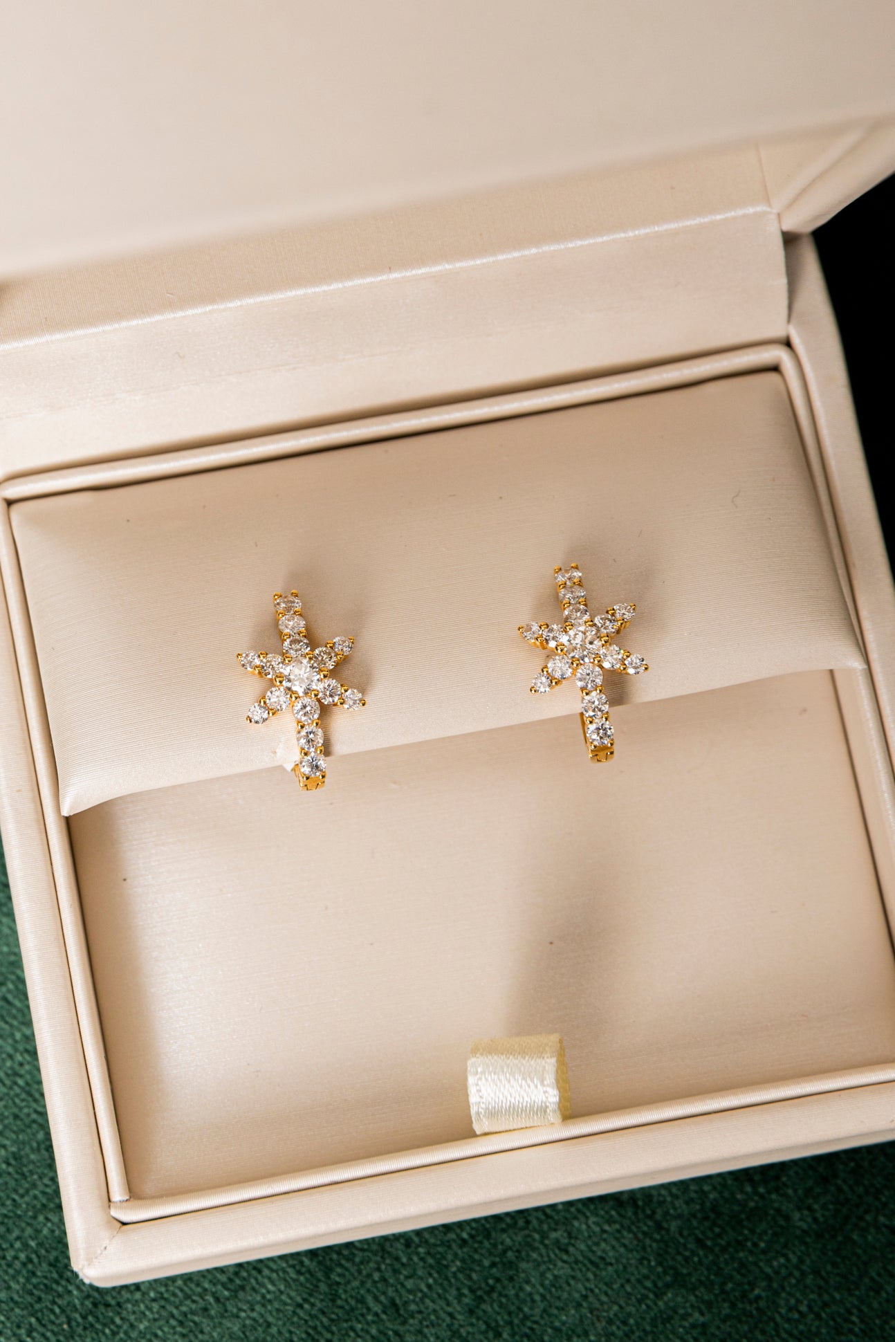 Aros Estrellas de Diamantes