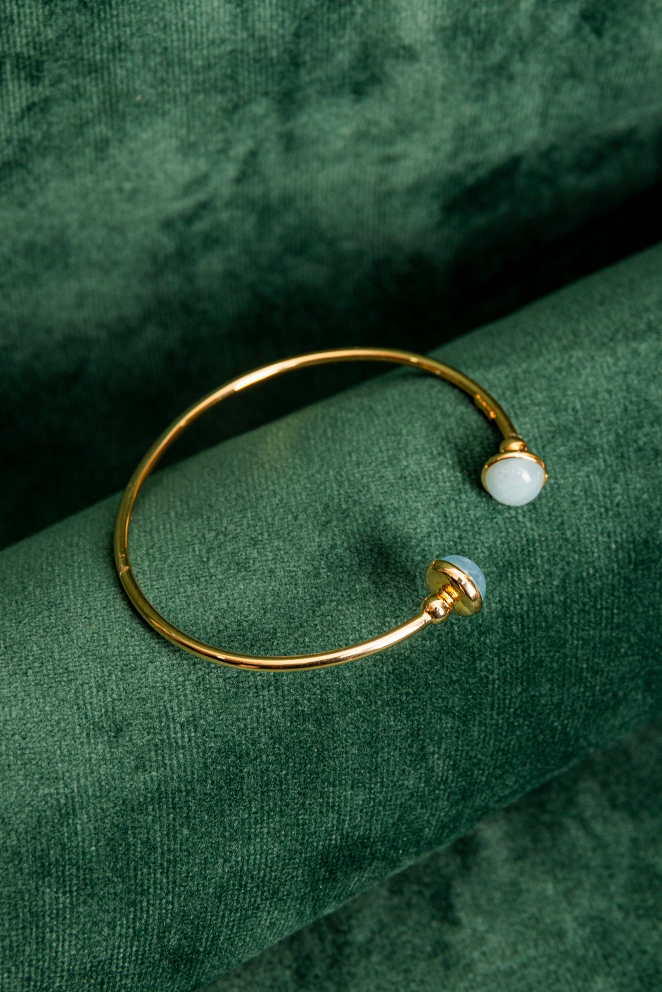 Pulsera Tubular de Aguamarina