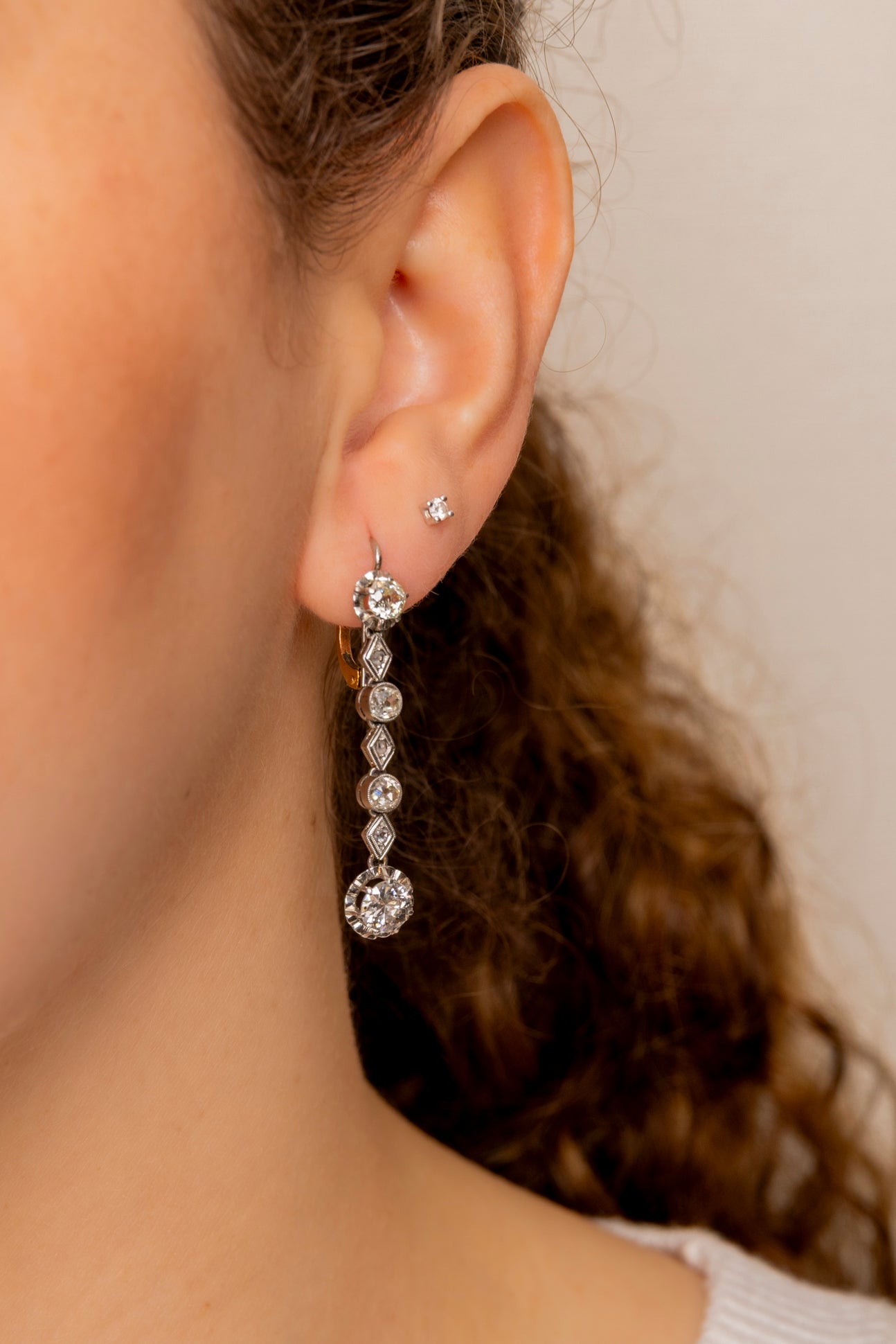 Pendientes Antiguos de Diamantes