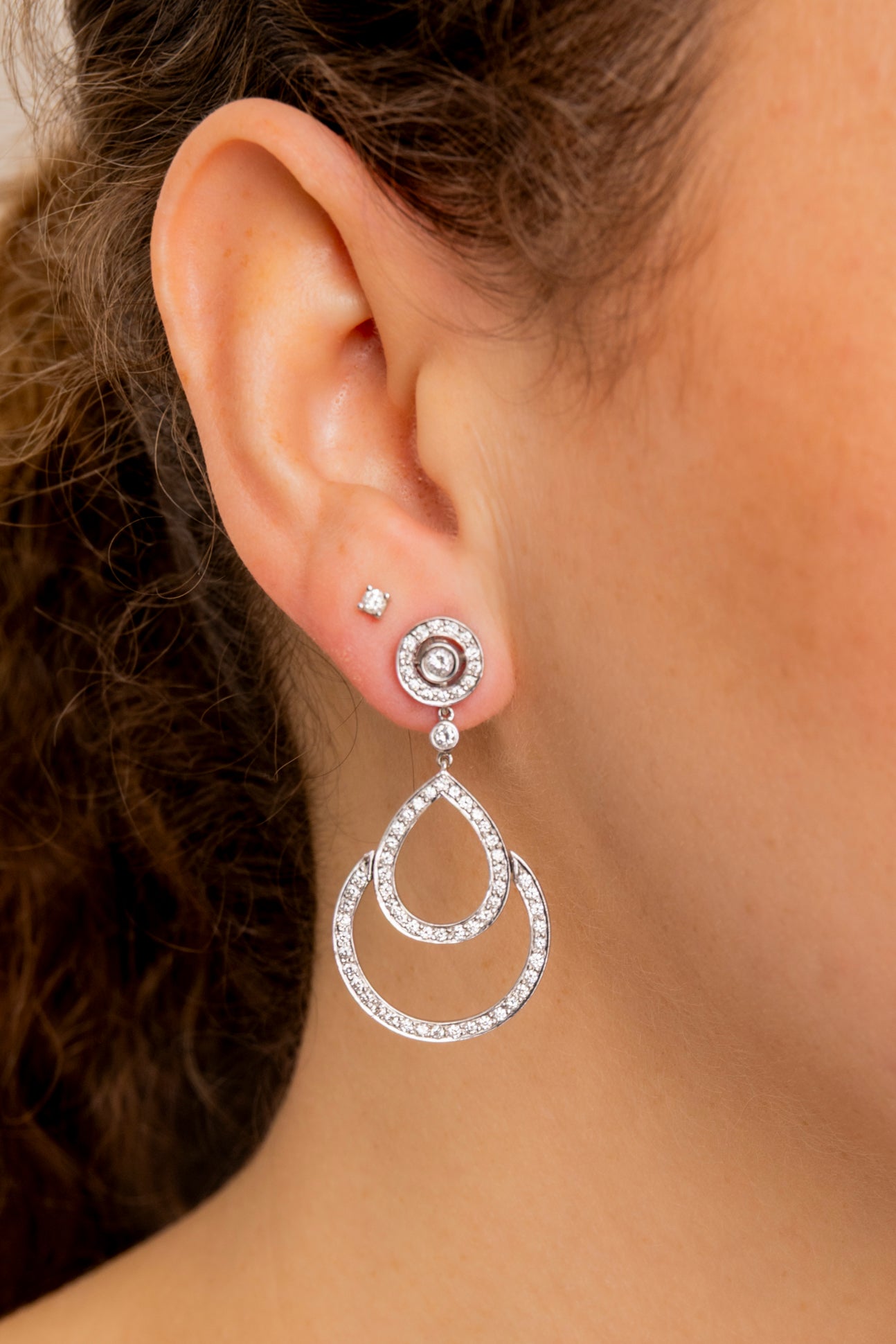 Pendientes Largos de Diamantes