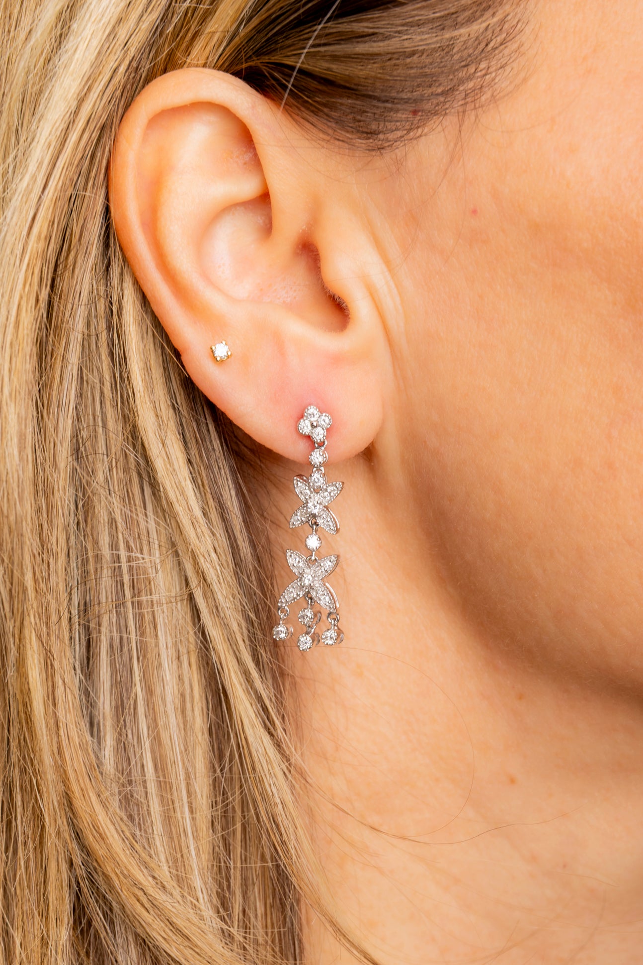 Pendientes Vintage de Diamantes