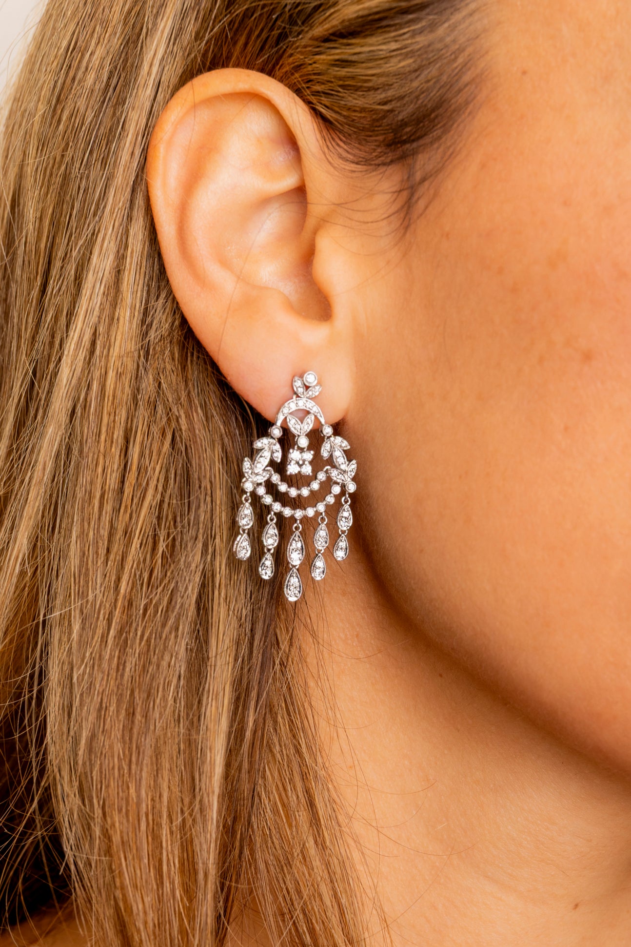 Pendientes Abanicos de Diamantes