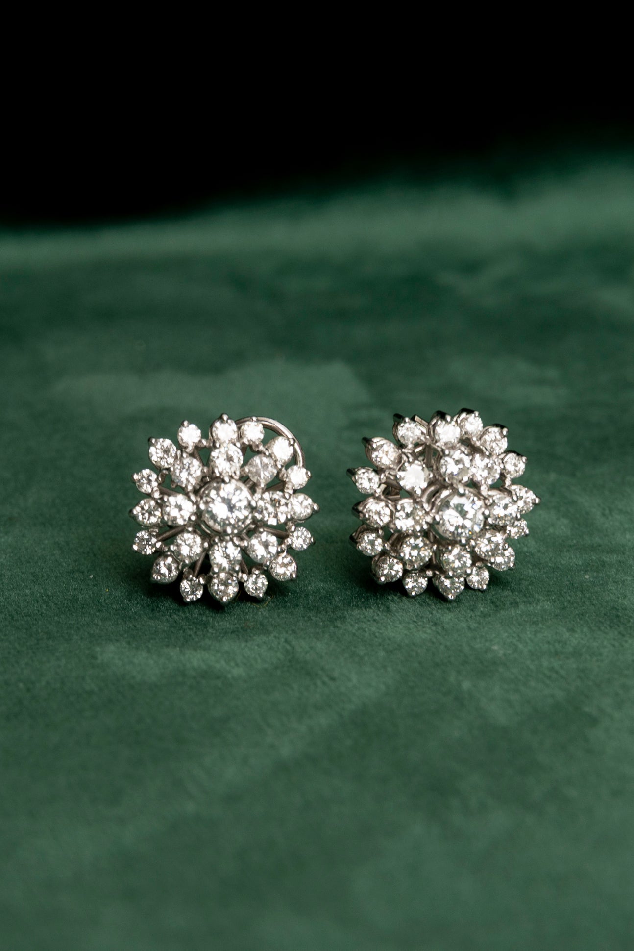 Pendientes Rosetón de Diamantes