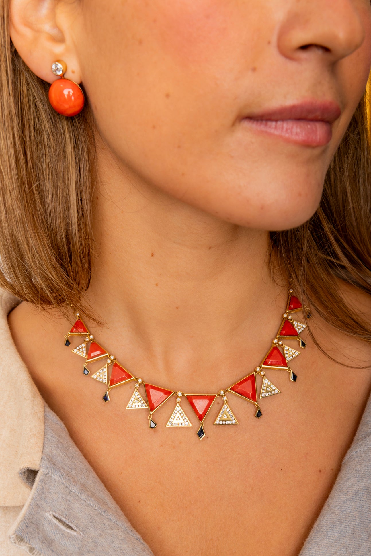 Gargantilla Vintage de Coral