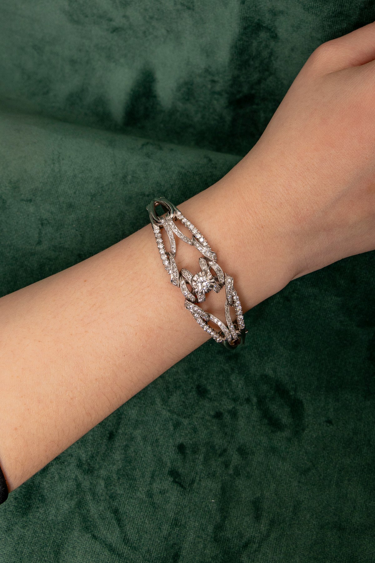 Pulsera Vintage Solitario de Diamantes