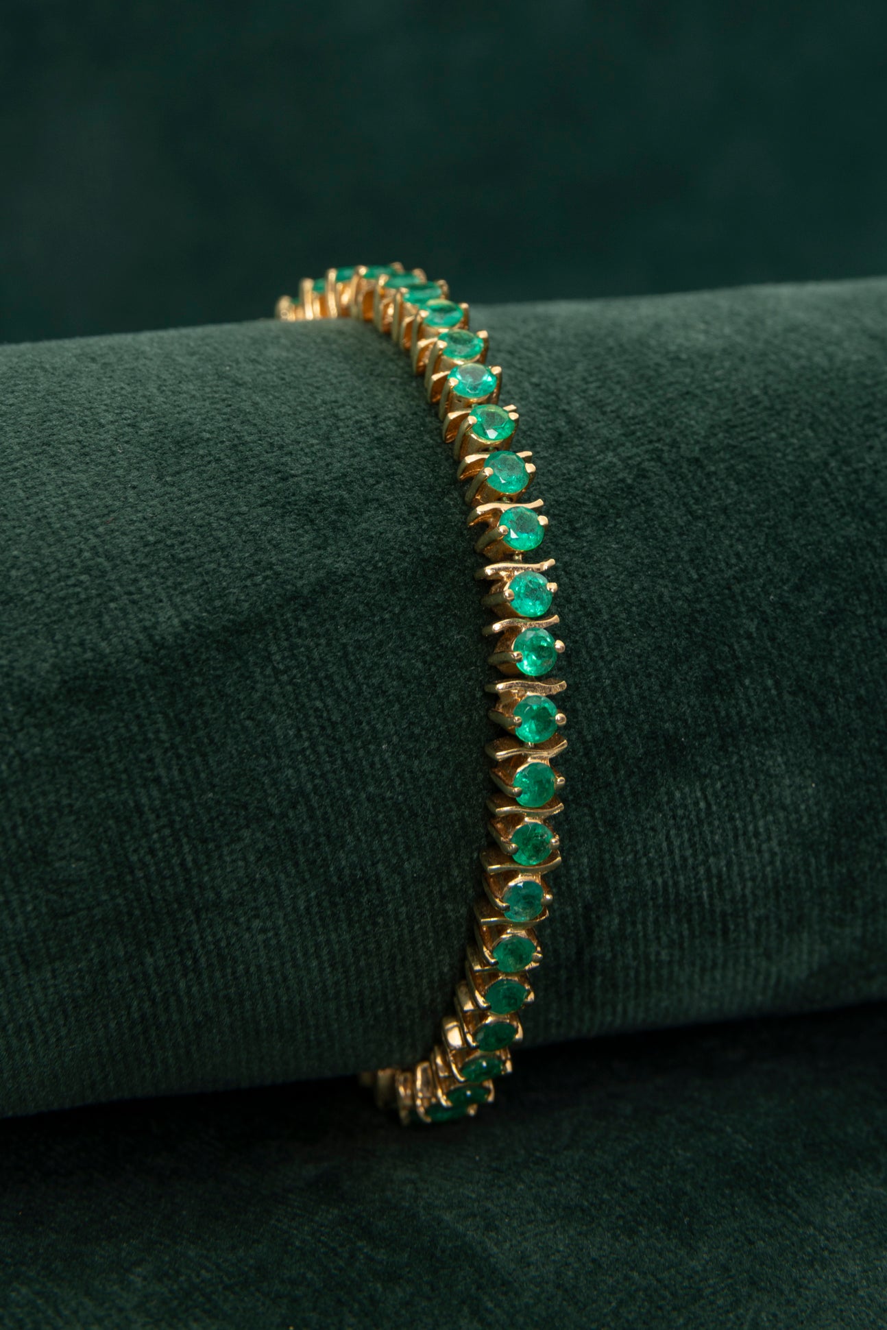 Pulsera Vintage Riviere de Esmeraldas