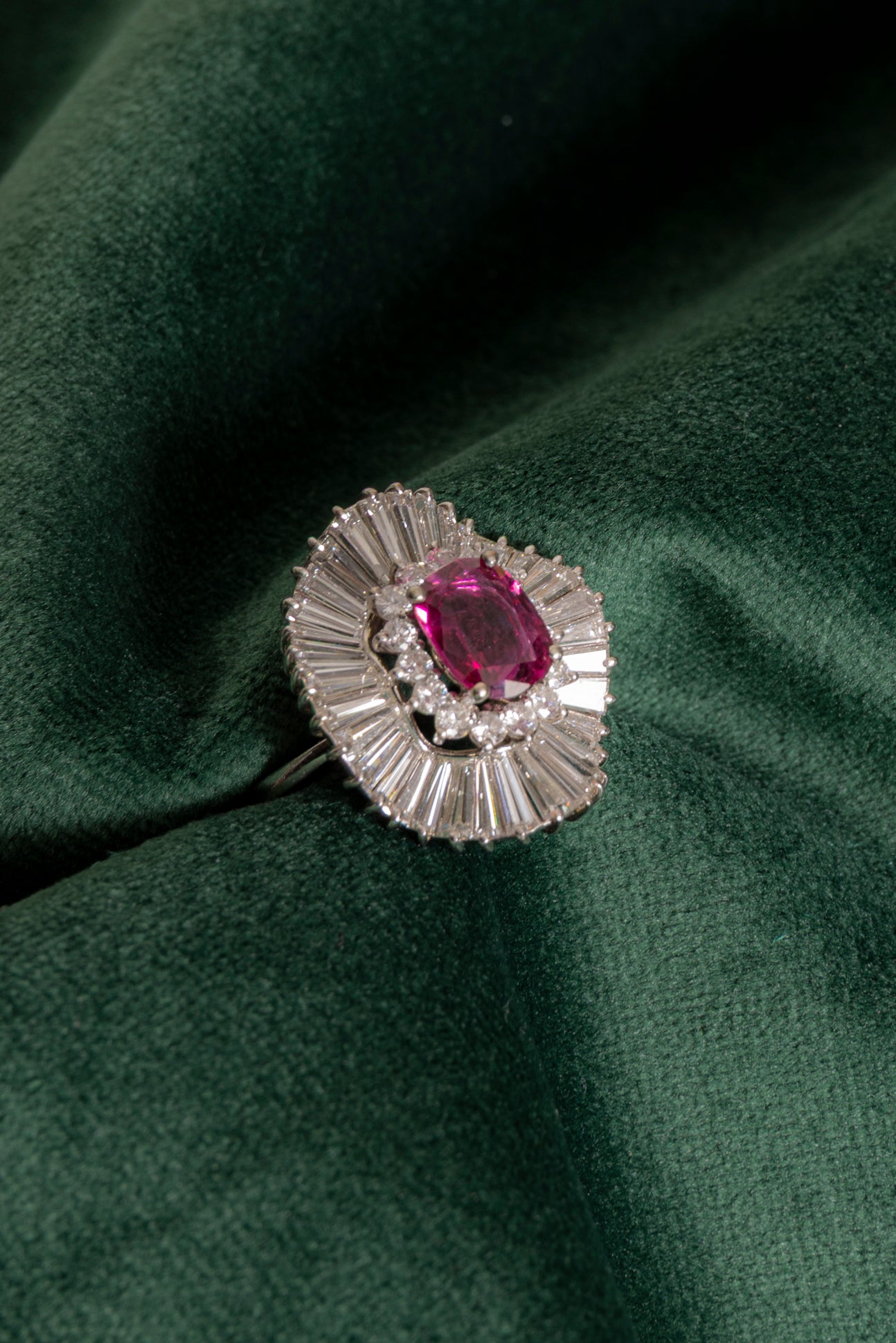 Sortija Ballerina de Zafiro Rosa y Diamantes