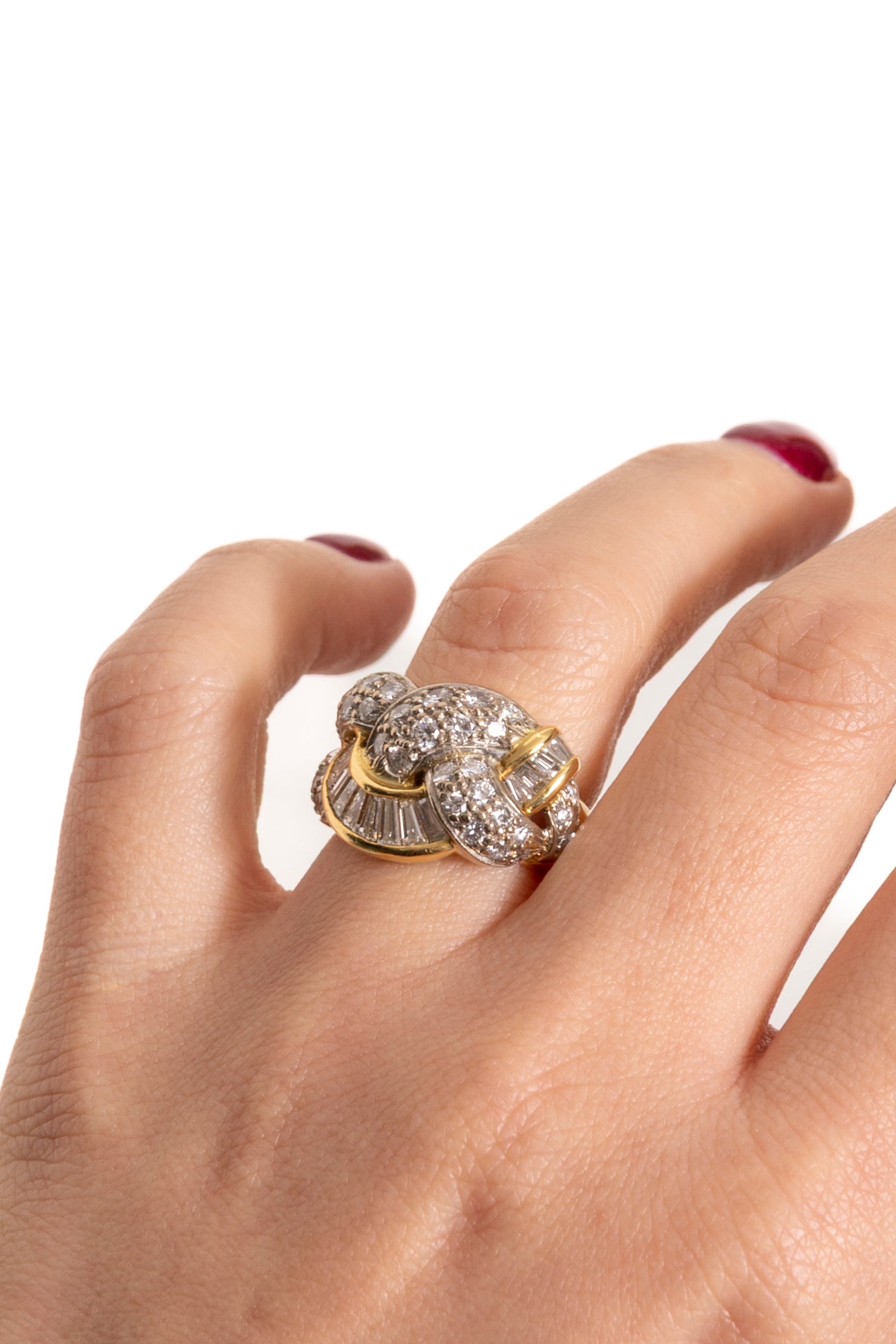 Sortija Trenzada de Diamantes