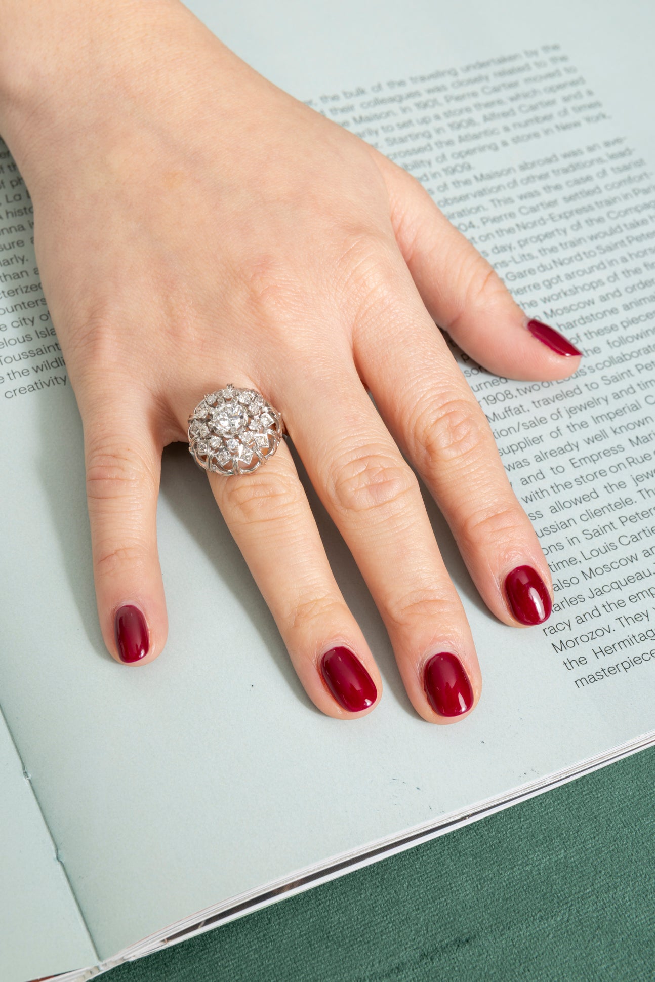 Sortija Bombé de Diamantes