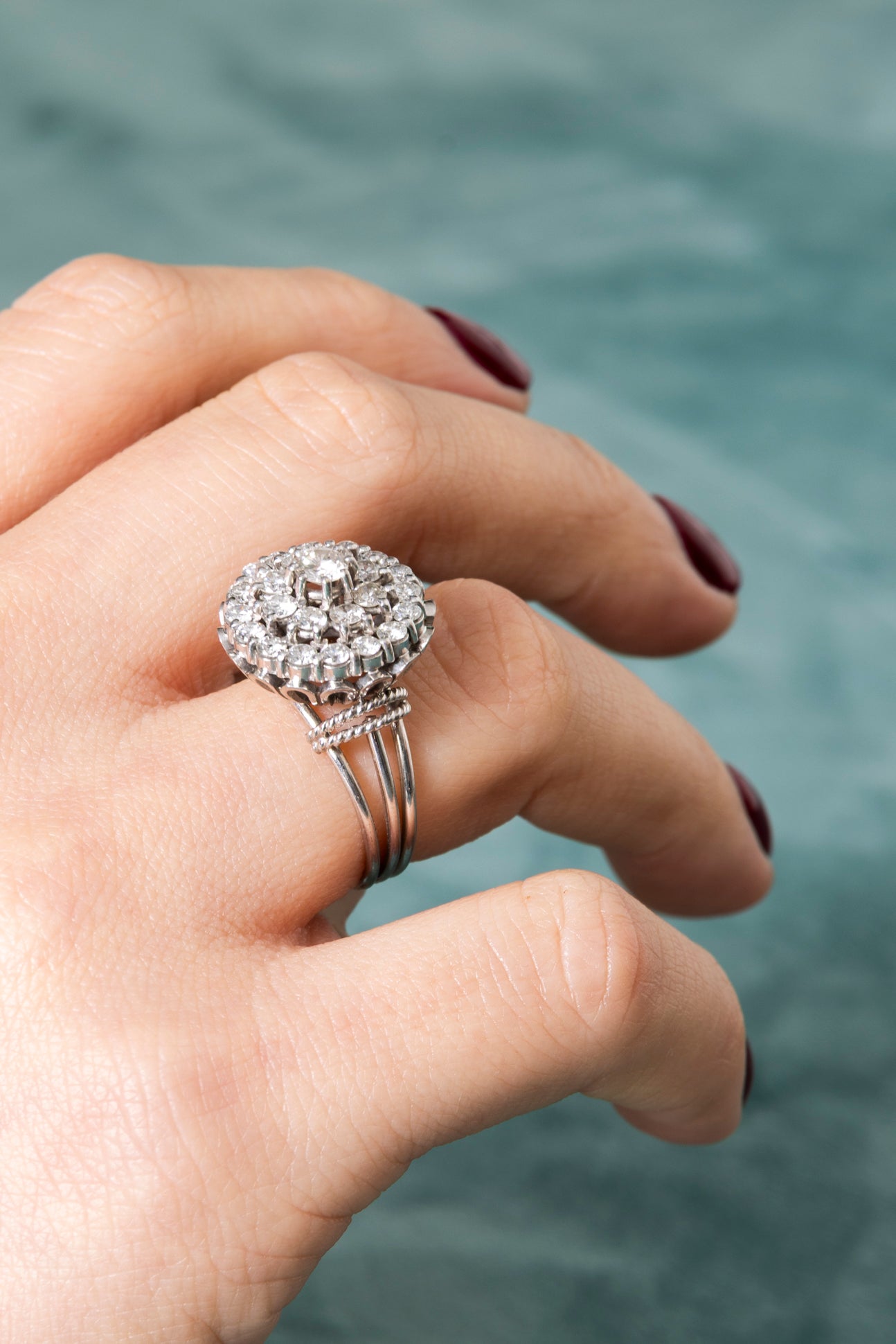 Sortija Vintage Rosetón de Diamantes