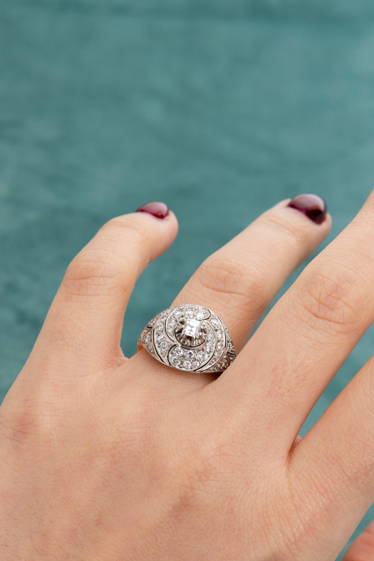 Sortija Vintage Bombé de Diamantes