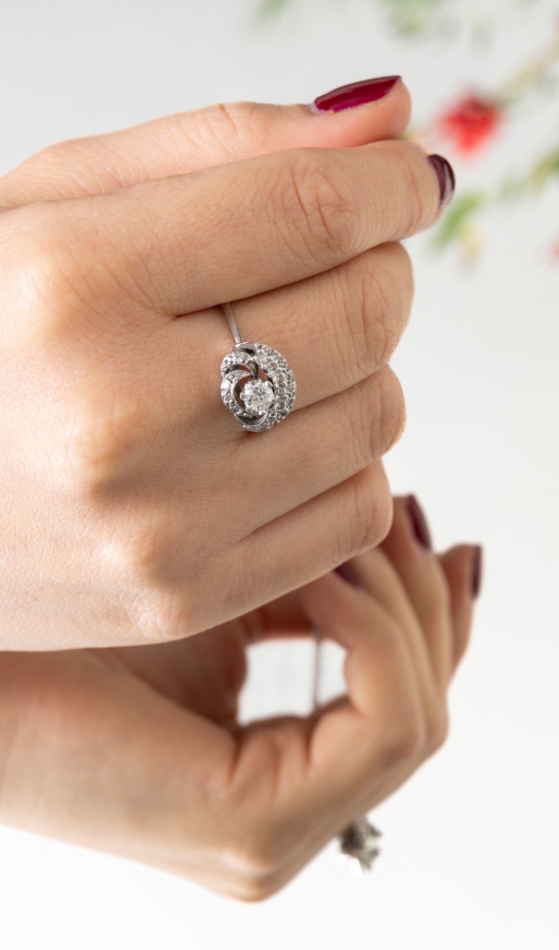 Sortija Vintage Rosa de Diamantes