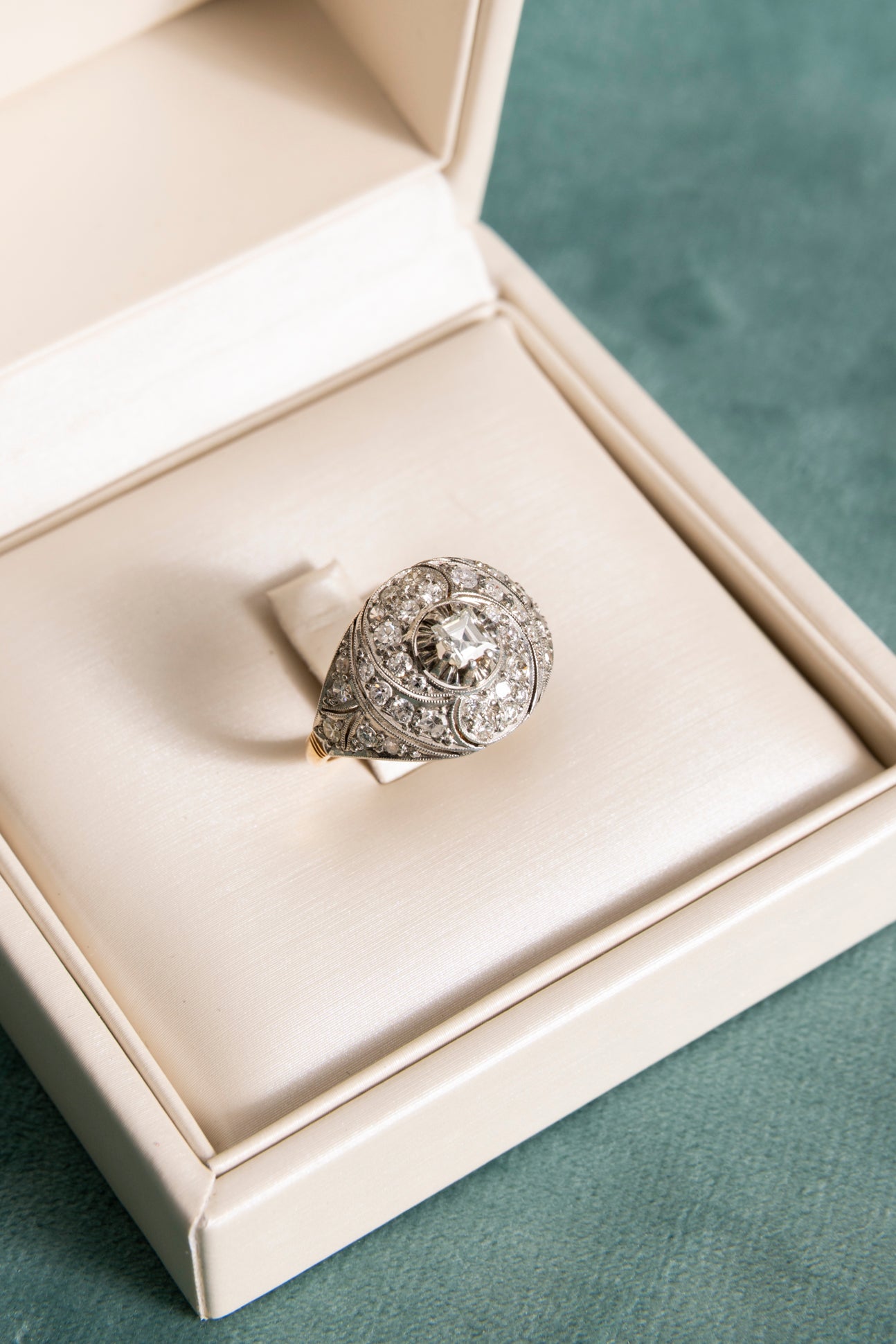 Sortija Vintage Bombé de Diamantes